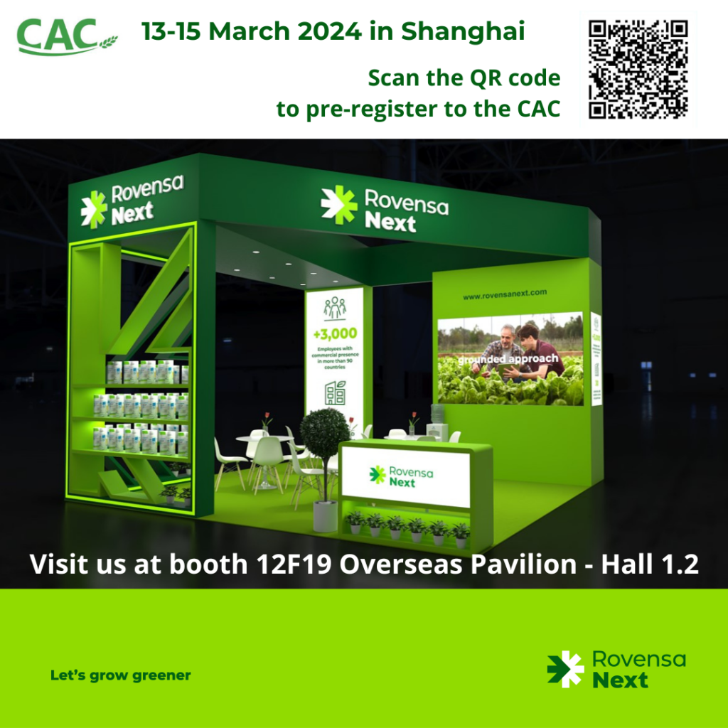 Rovensa Next will host 2 conferences at the next China Agrochemical & Crop Protection exhibition (CAC 2024) in Shanghai, 13-15 March