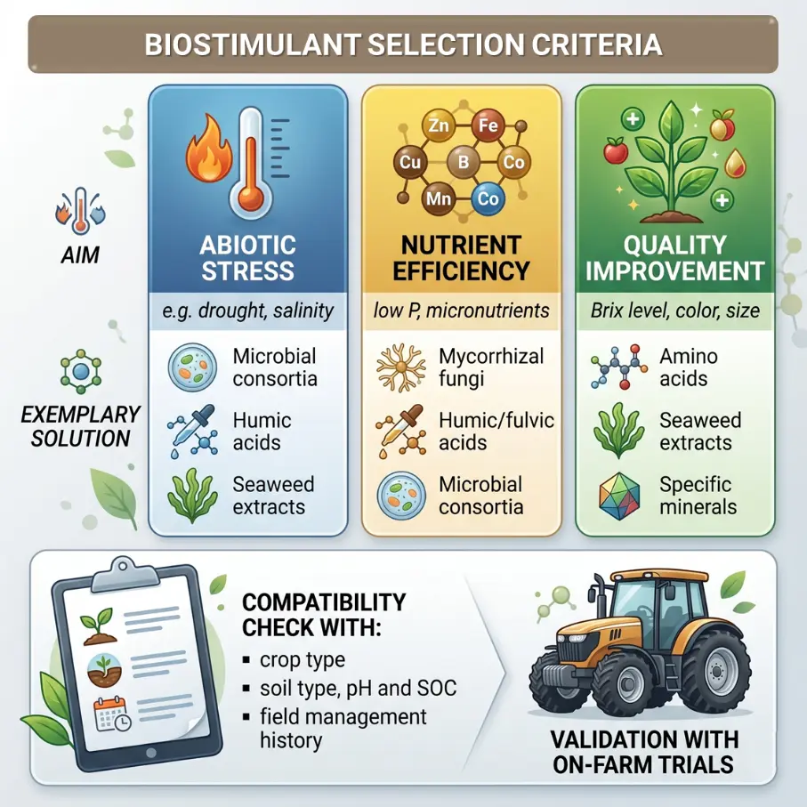 Fig. 2. Biostimulant Selection Criteria